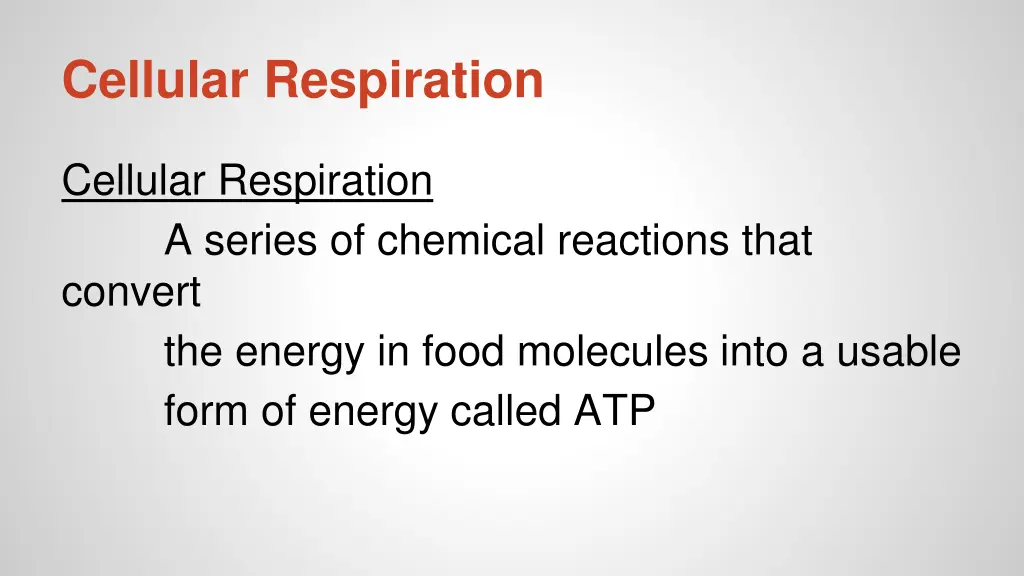 cellular respiration