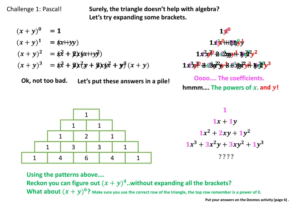 surely the triangle doesn t help with algebra