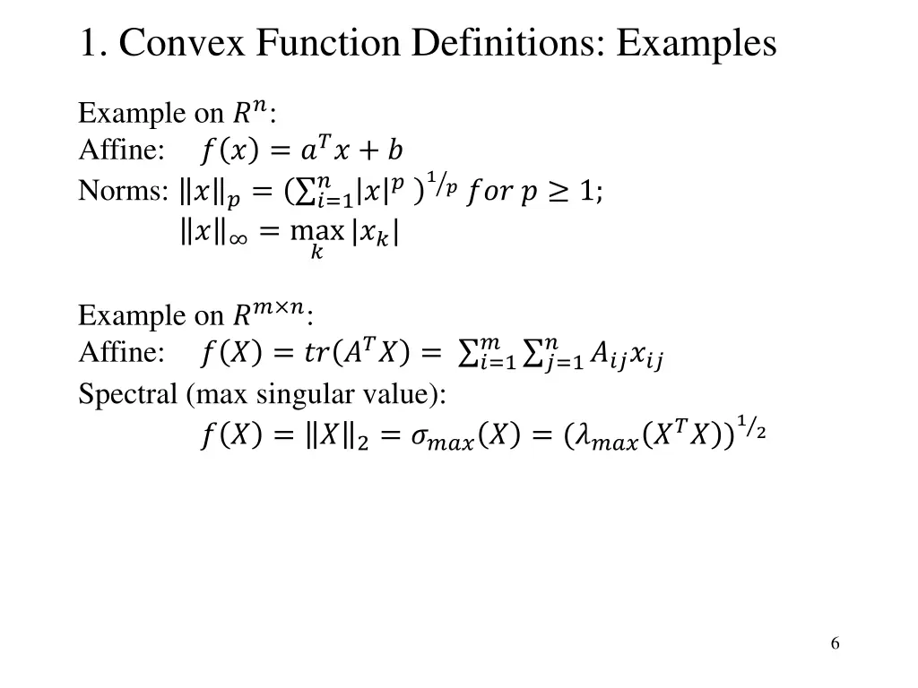 1 convex function definitions examples 1