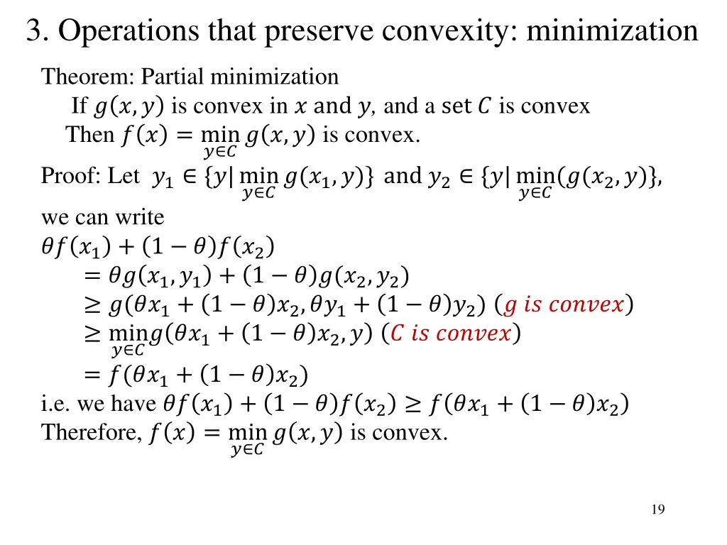 3 operations that preserve convexity minimization
