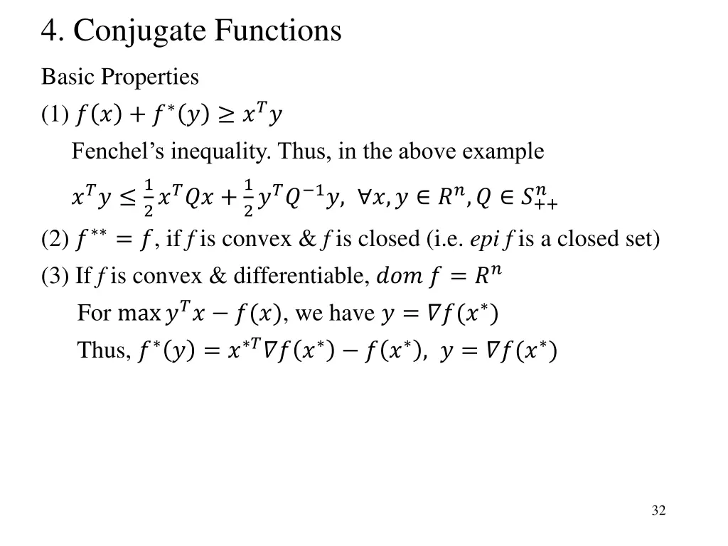 4 conjugate functions 7