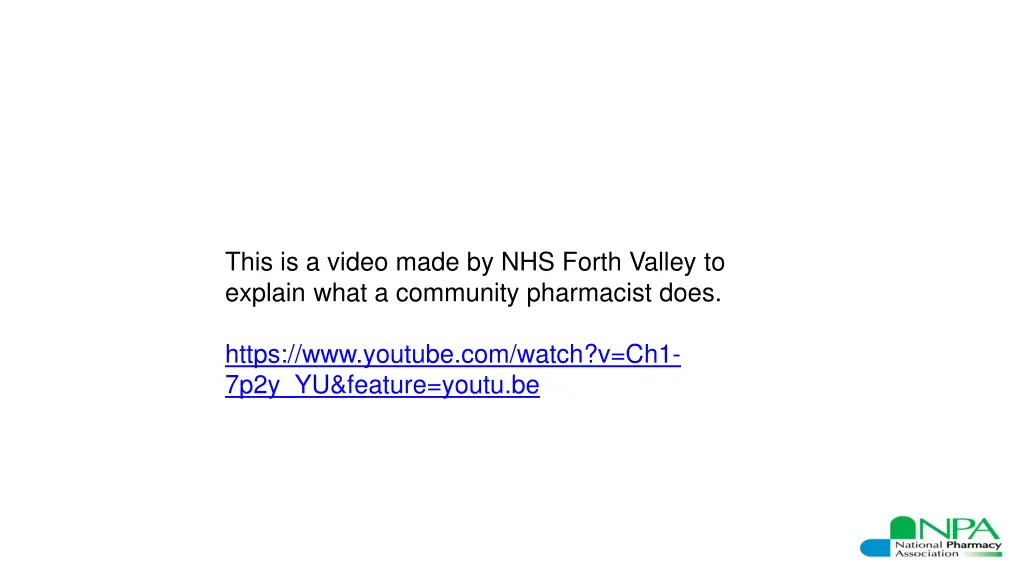 this is a video made by nhs forth valley