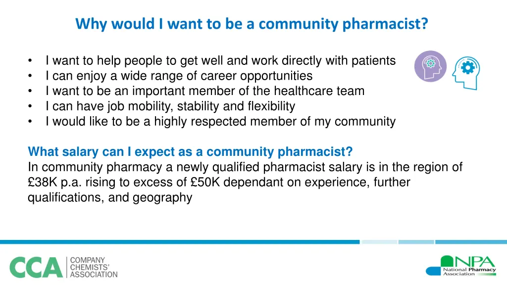 why would i want to be a community pharmacist