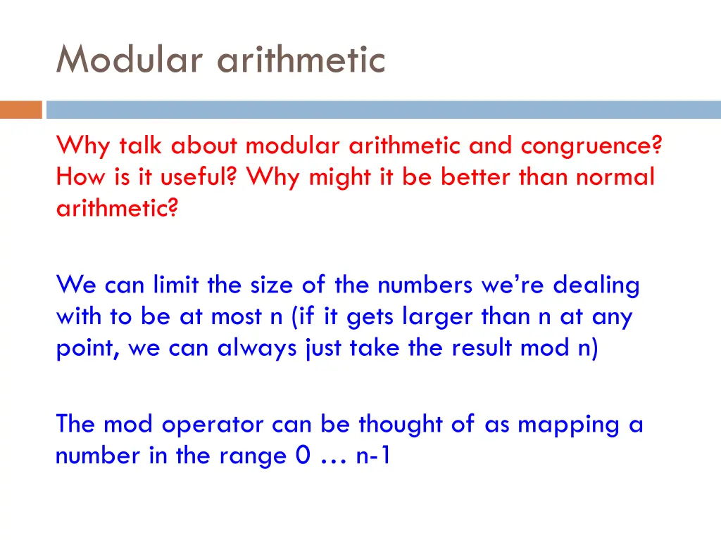 modular arithmetic 3