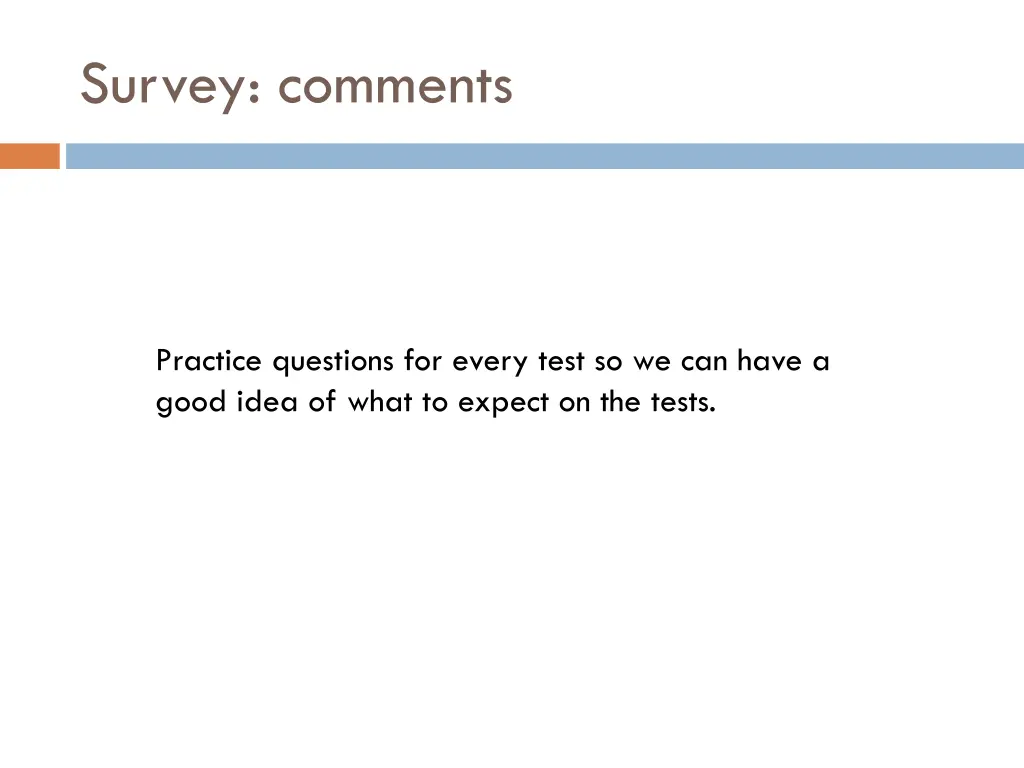 survey comments 2