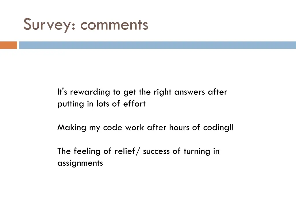 survey comments