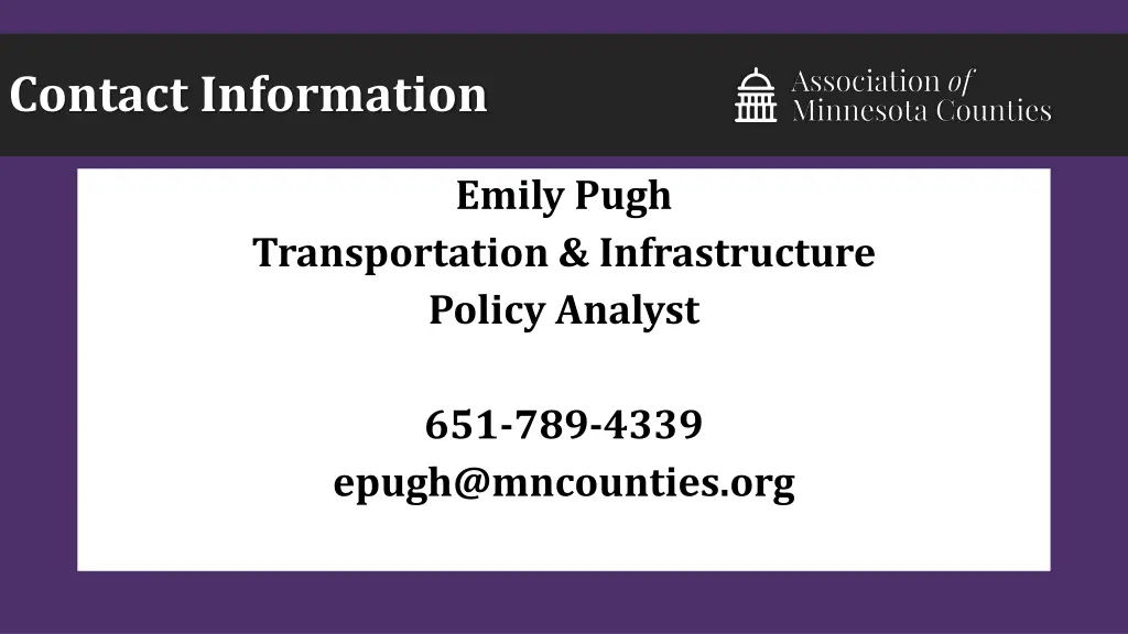 contact information