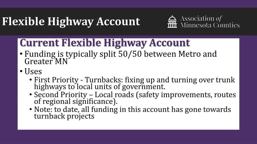 flexible highway account