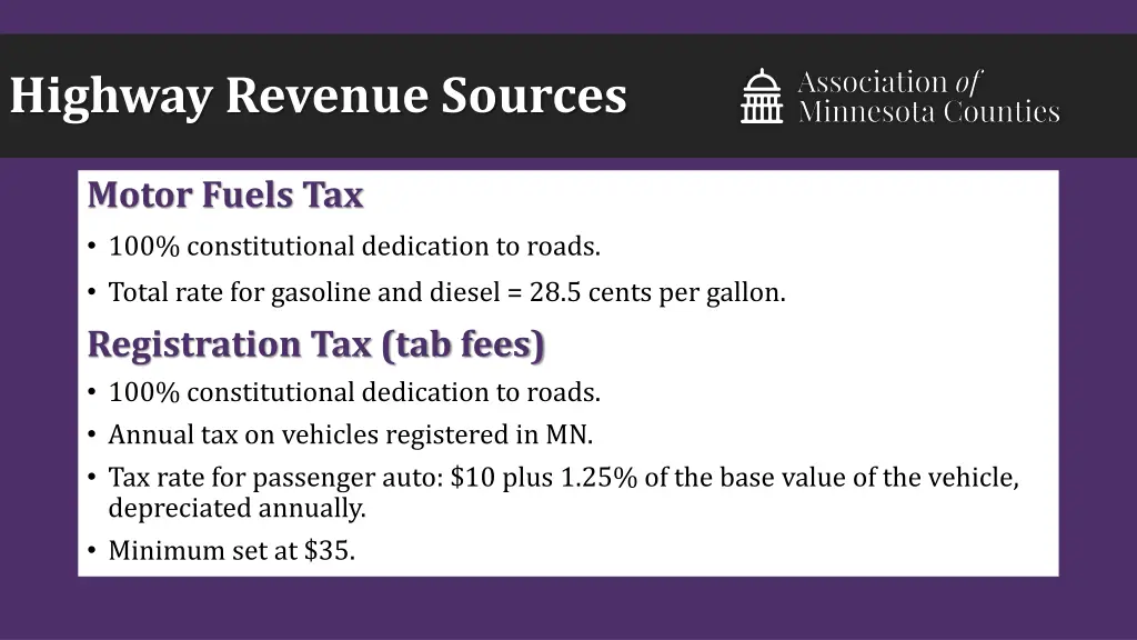 highway revenue sources