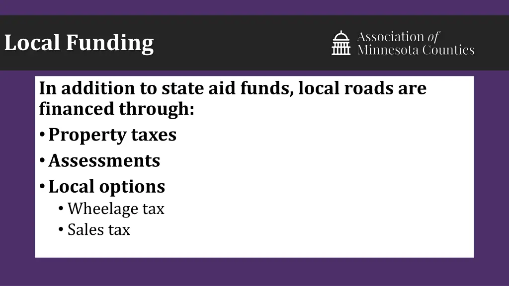 local funding
