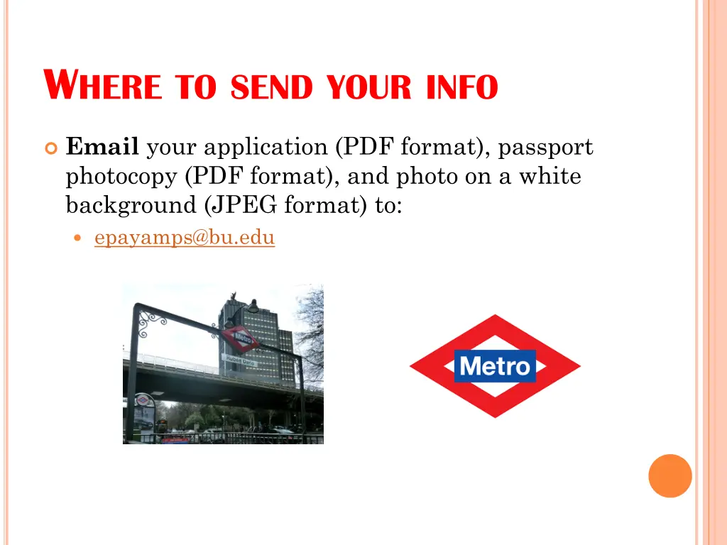 w here to send your info