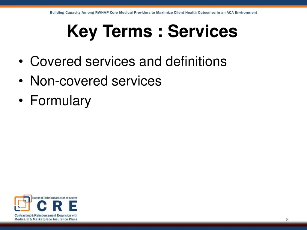 key terms services