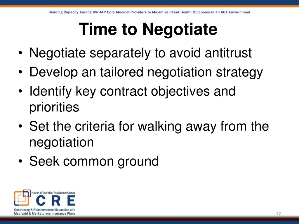time to negotiate negotiate separately to avoid