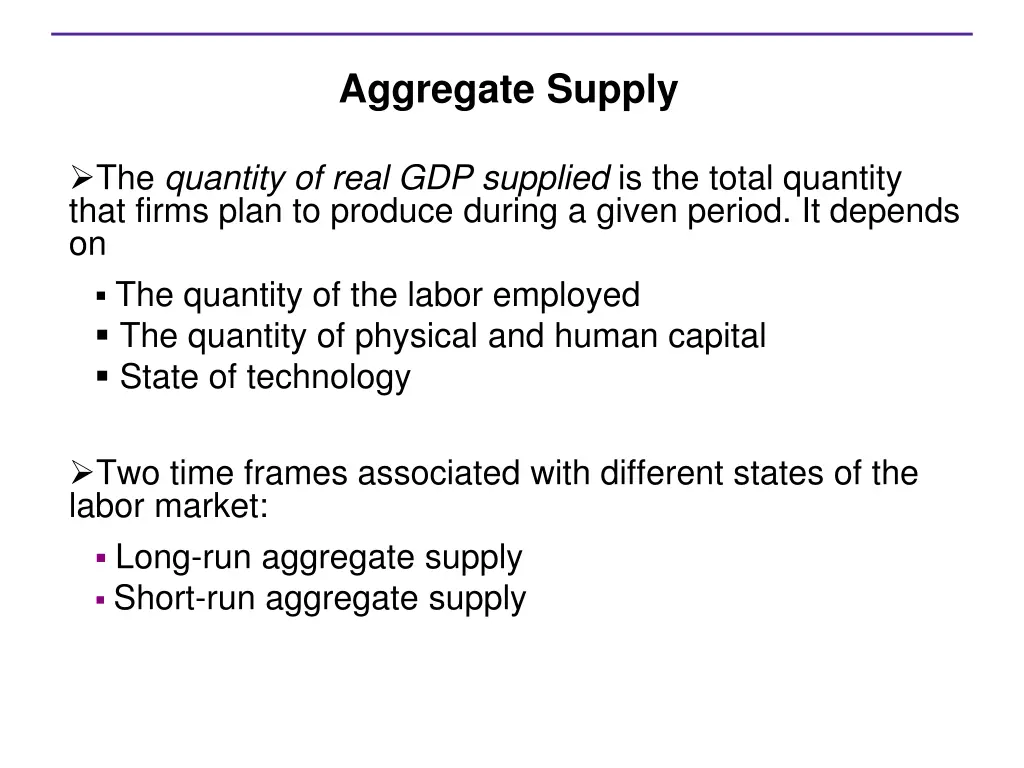 aggregate supply