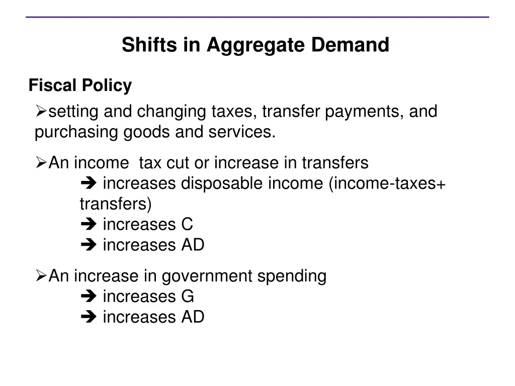 shifts in aggregate demand 1