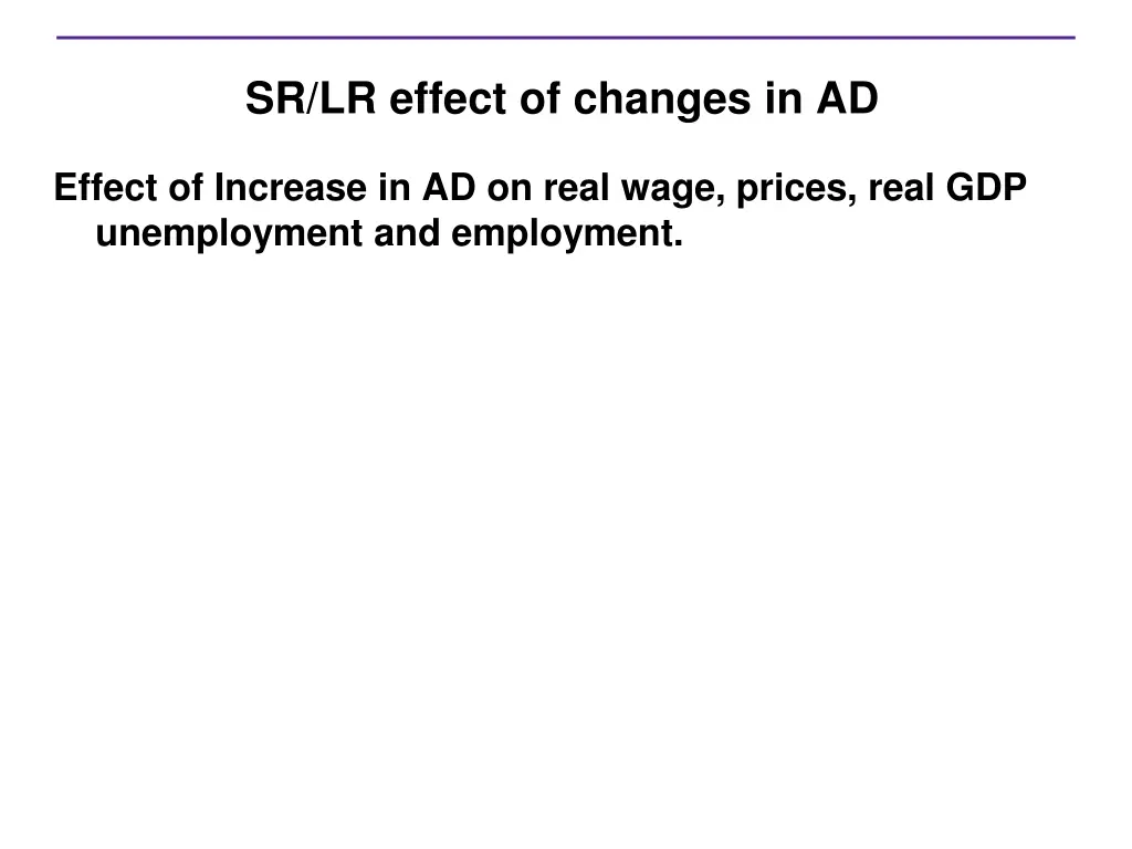 sr lr effect of changes in ad