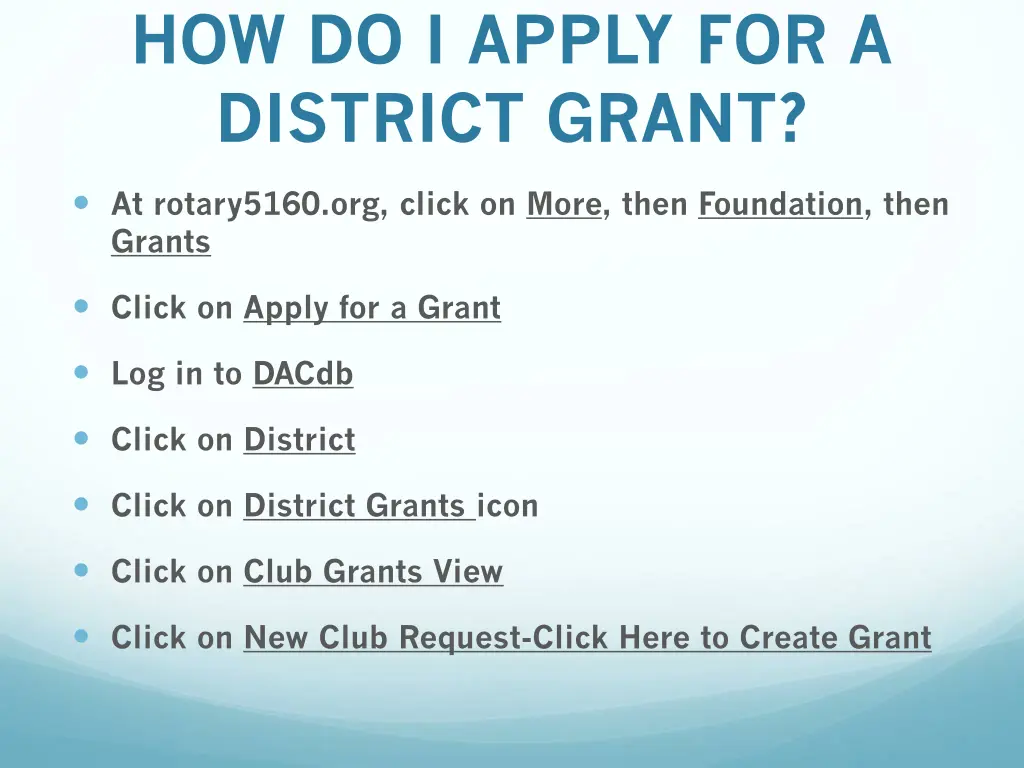how do i apply for a district grant