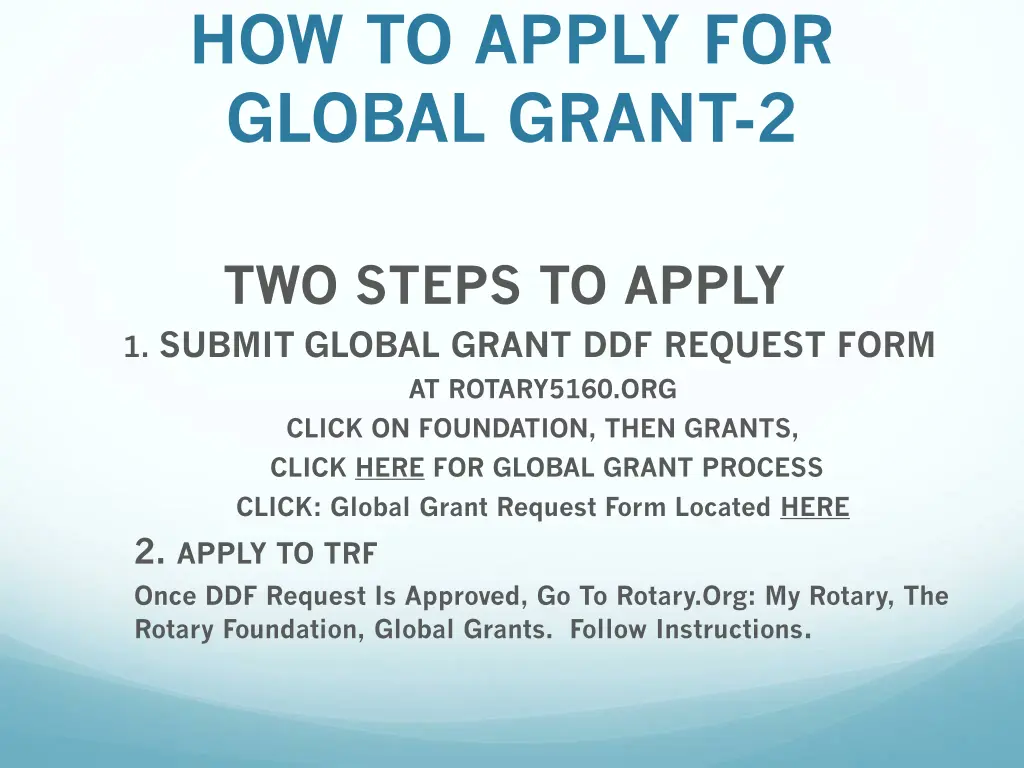 how to apply for global grant 2