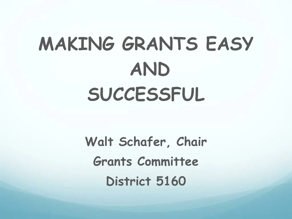 making grants easy and successful