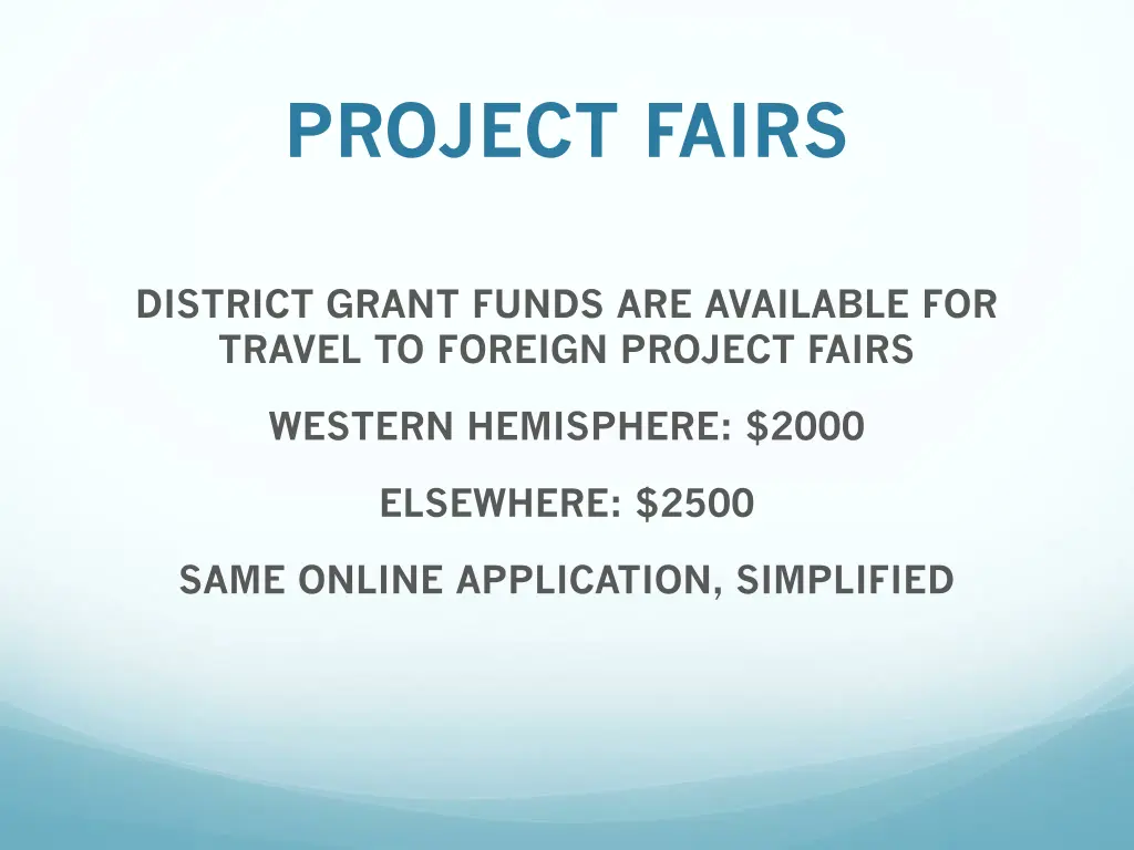 project fairs