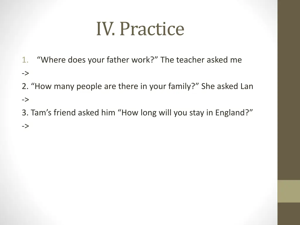 iv practice 2