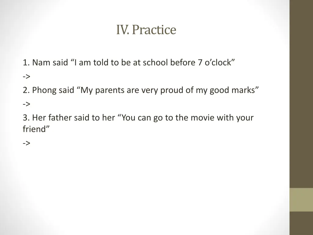 iv practice