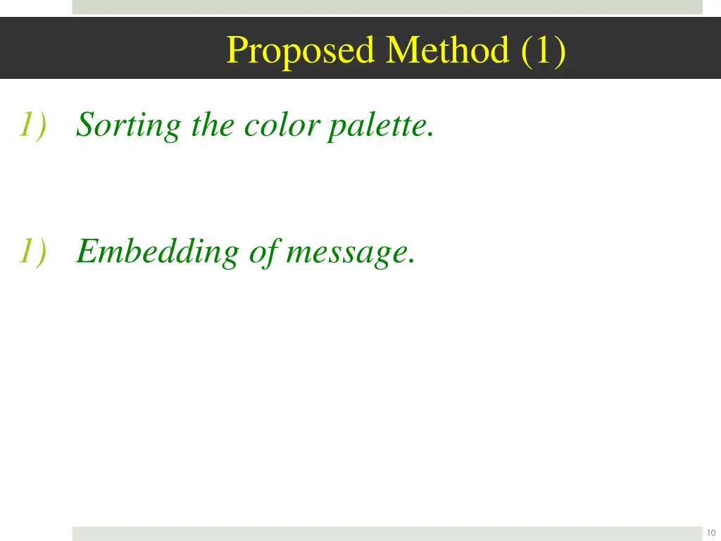 proposed method 1