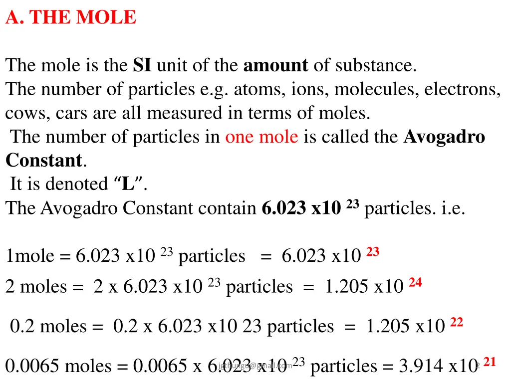 a the mole