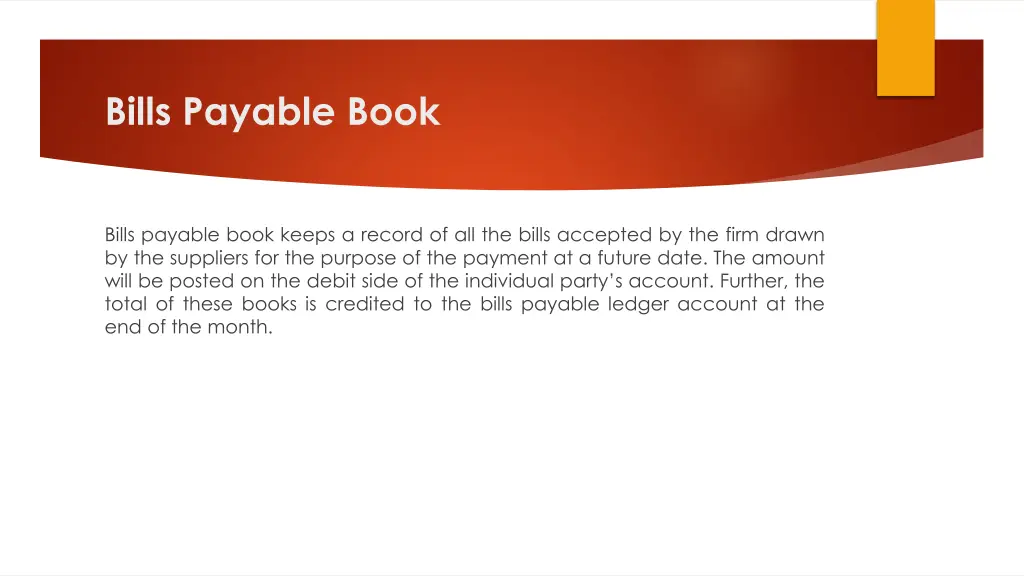 bills payable book