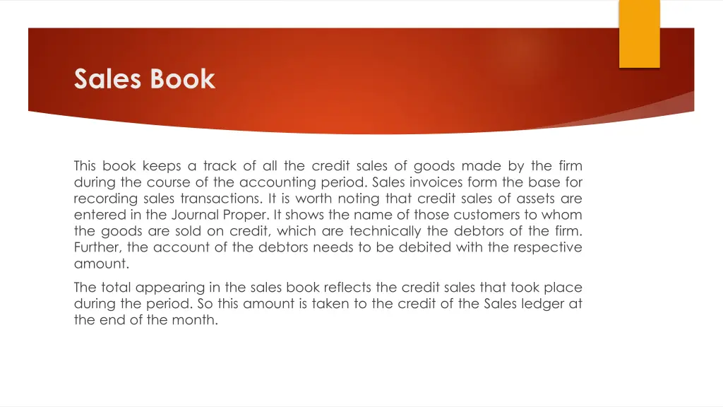 sales book