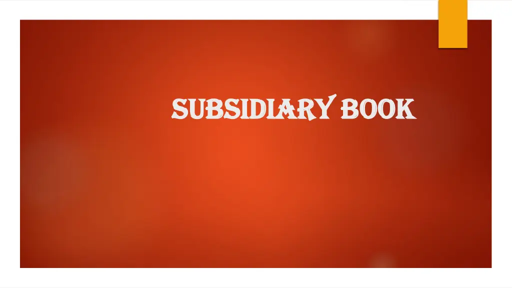 subsidiary book subsidiary book