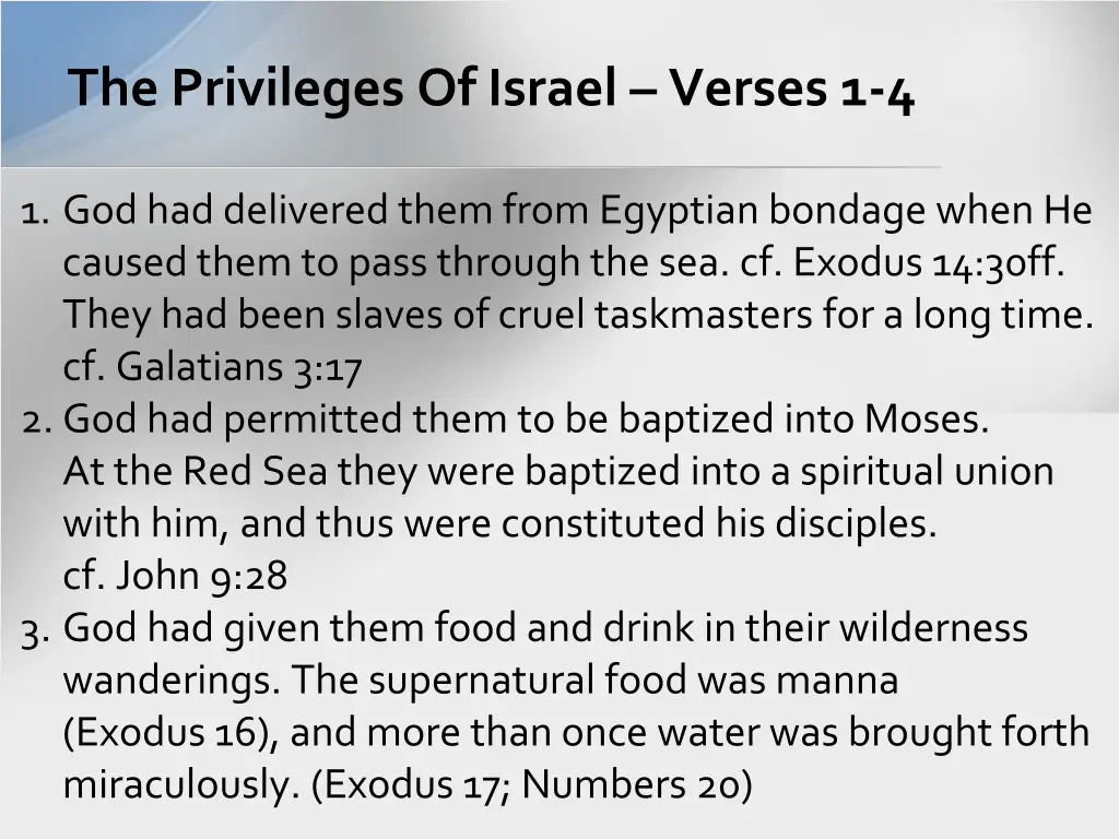 the privileges of israel verses 1 4