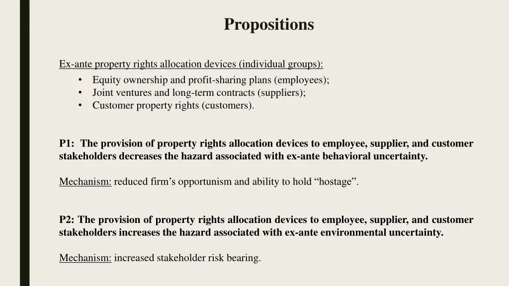 propositions