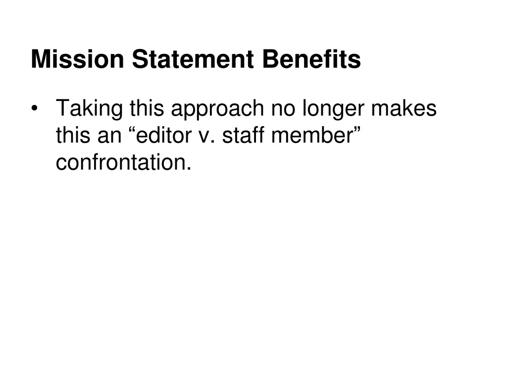 mission statement benefits 3