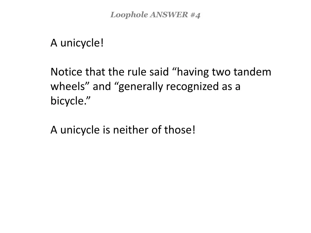 loophole answer 4