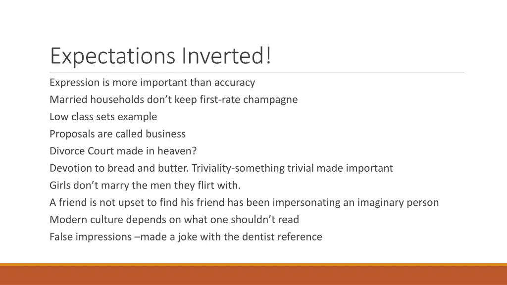 expectations inverted