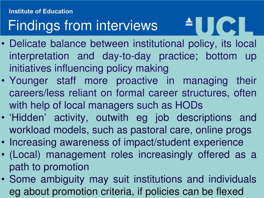 findings from interviews