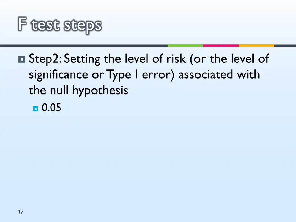 f test steps 1