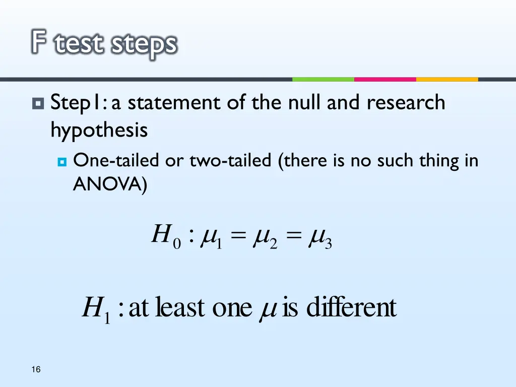 f test steps