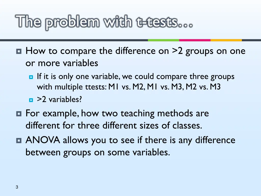 the problem with t tests