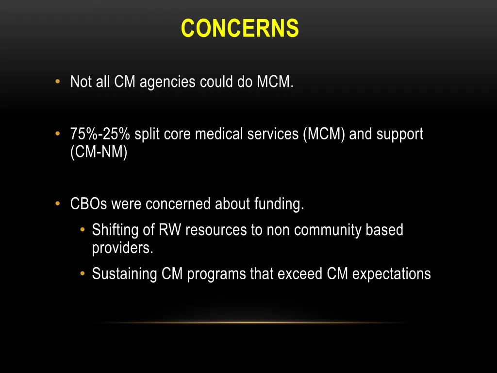 concerns