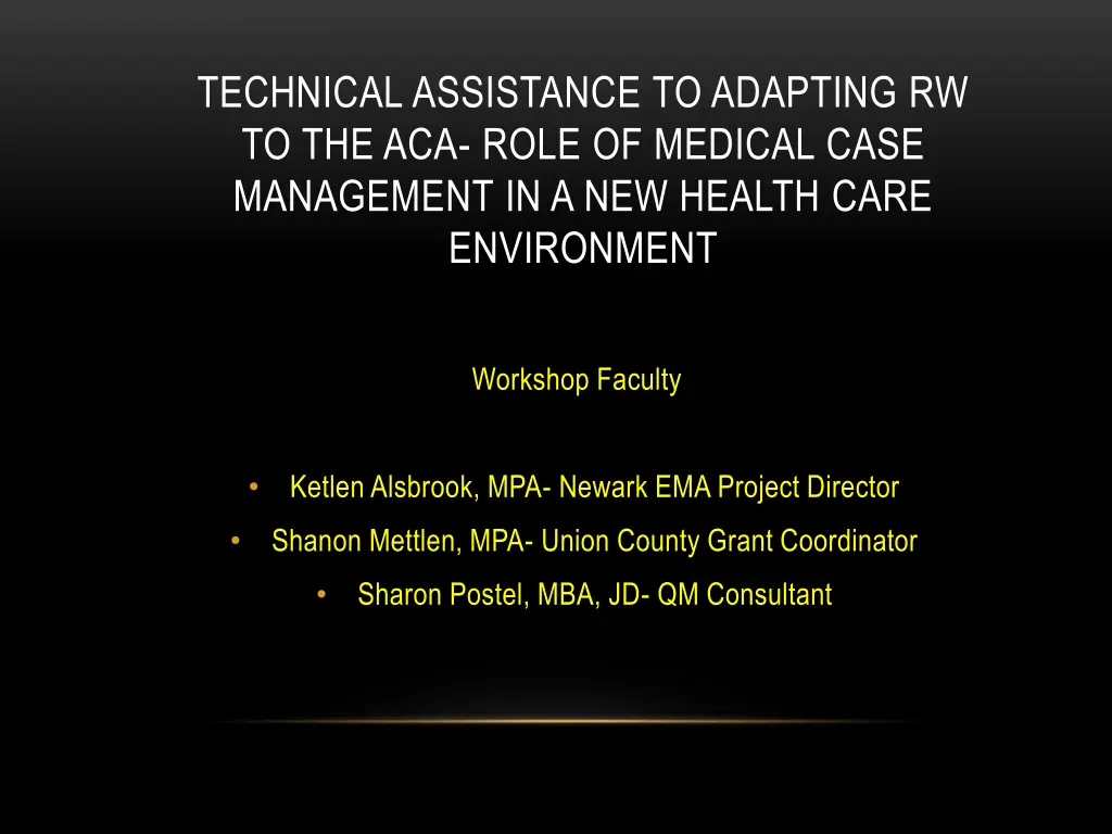 technical assistance to adapting