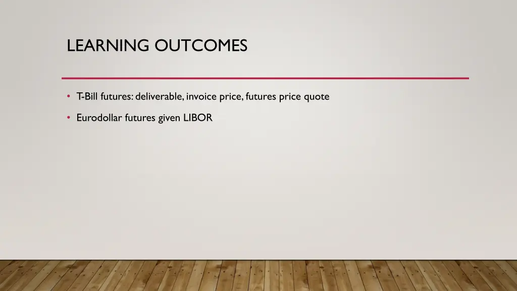 learning outcomes