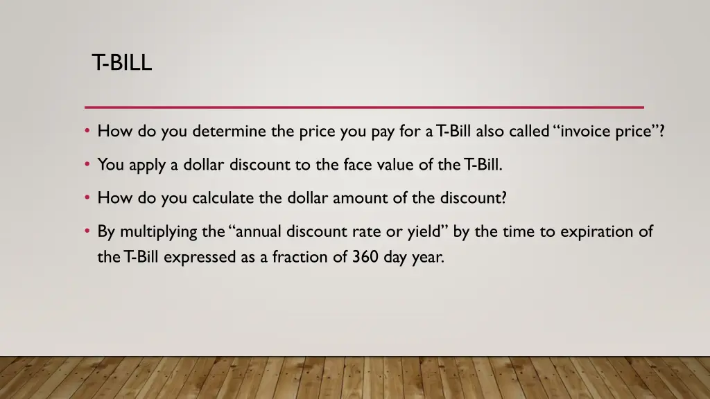 t bill