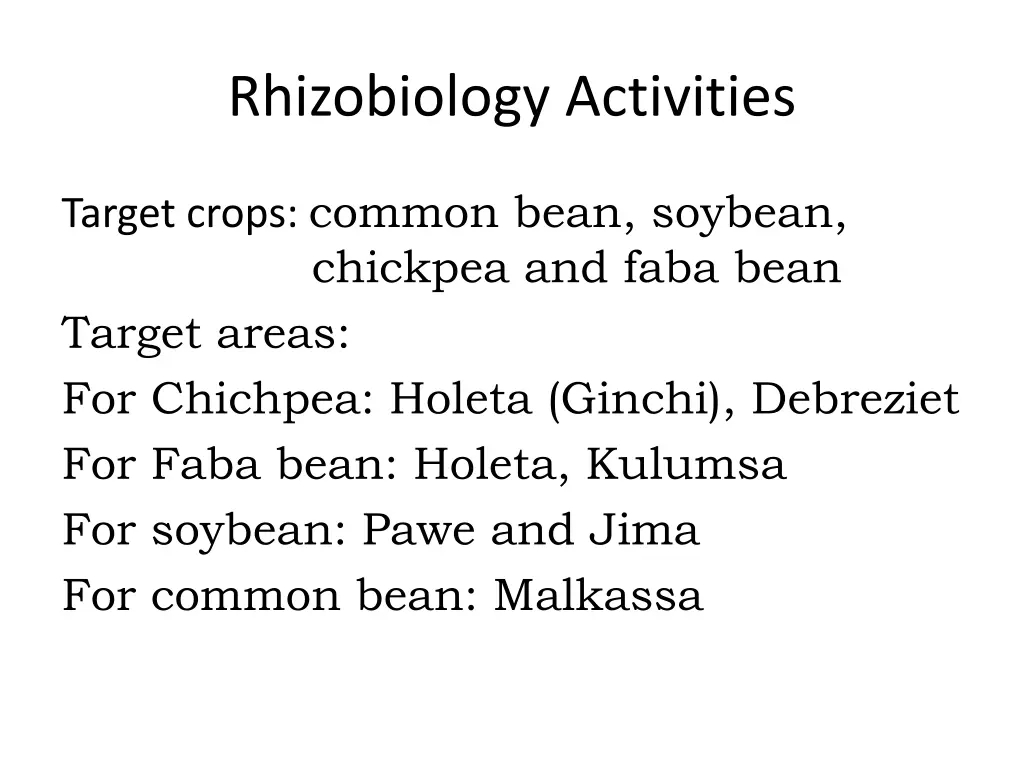 rhizobiology activities