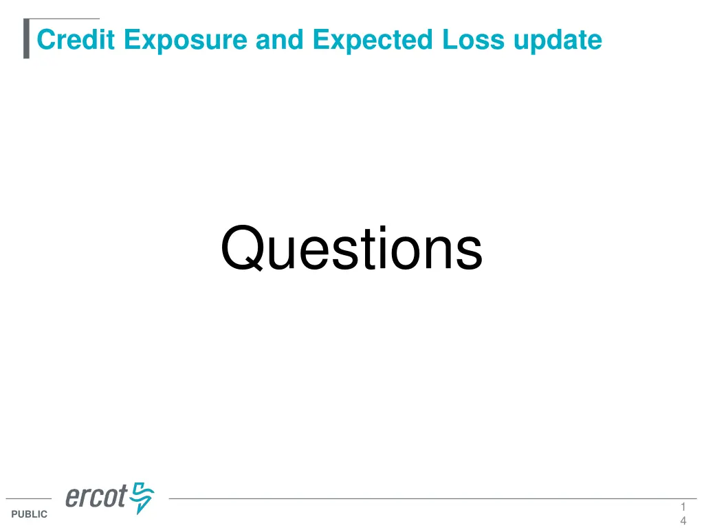 credit exposure and expected loss update 5
