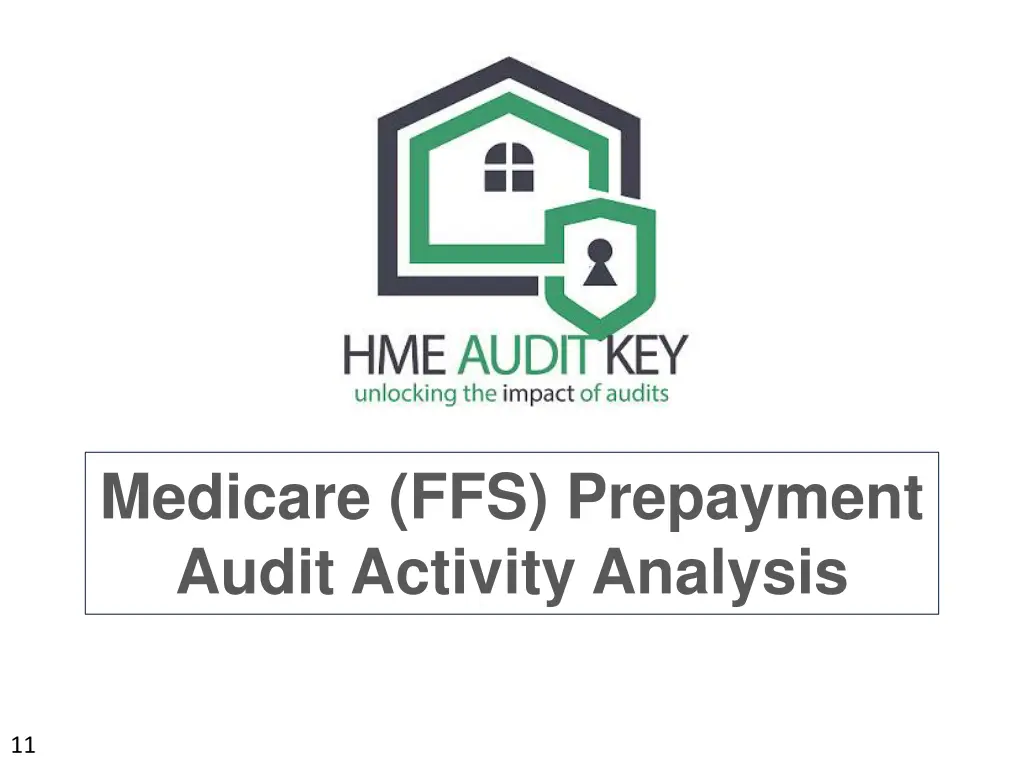 medicare ffs prepayment audit activity analysis