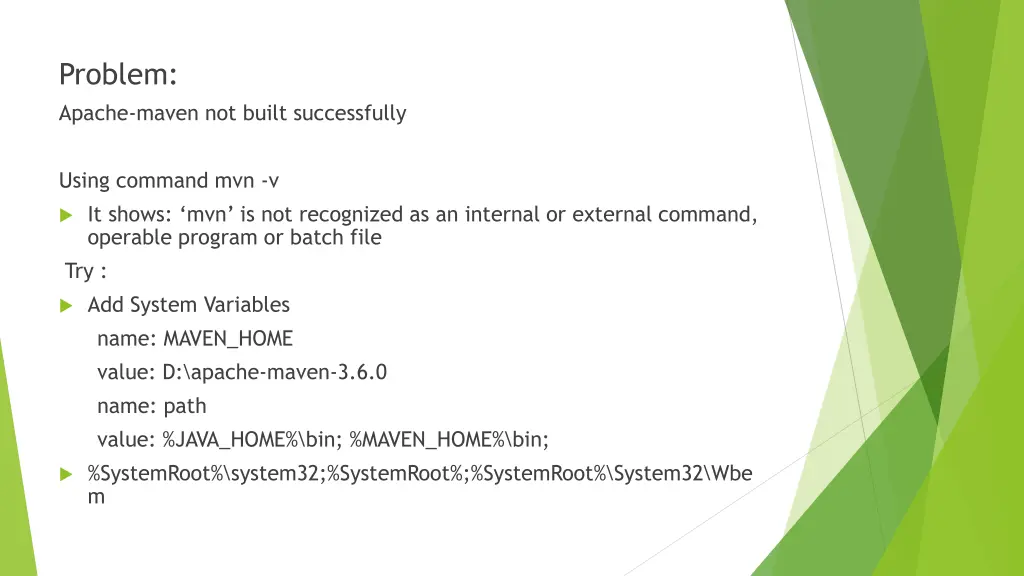 problem apache maven not built successfully