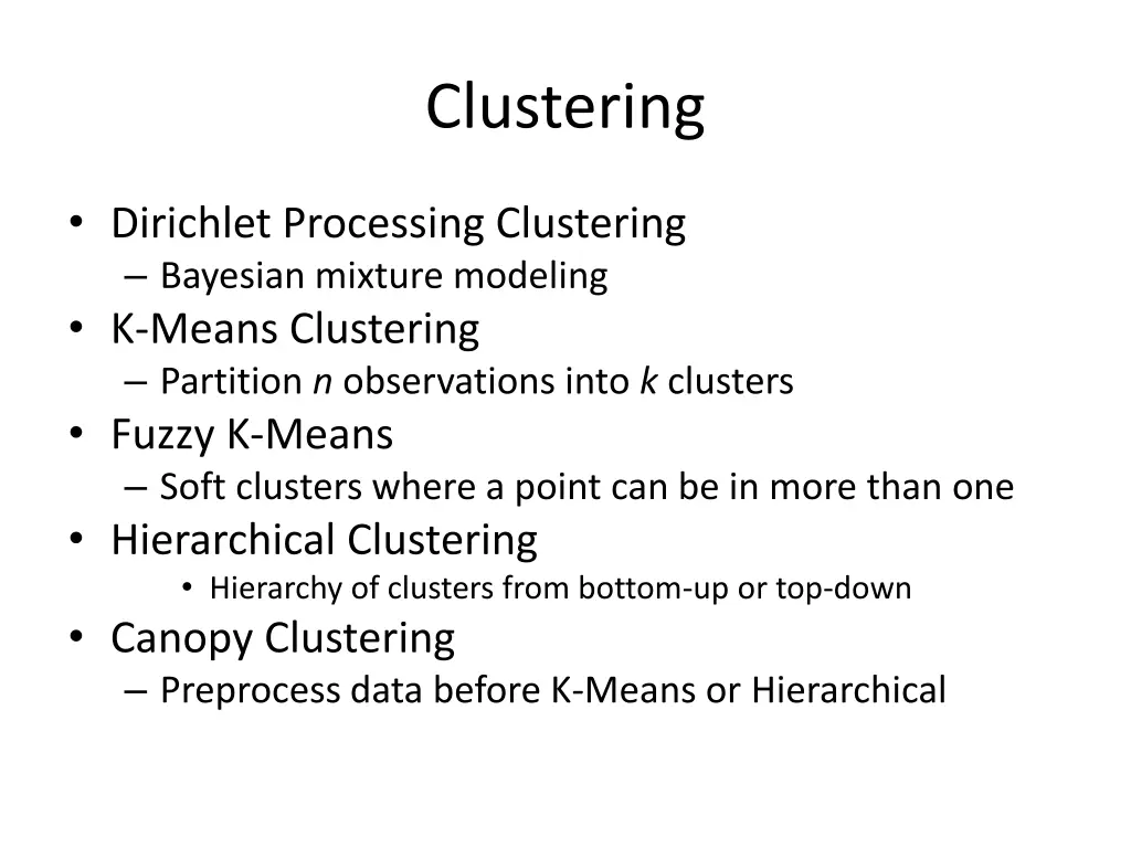 clustering