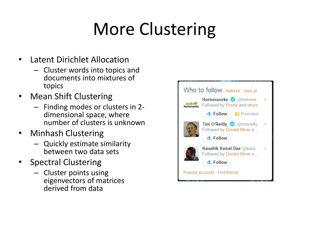 more clustering